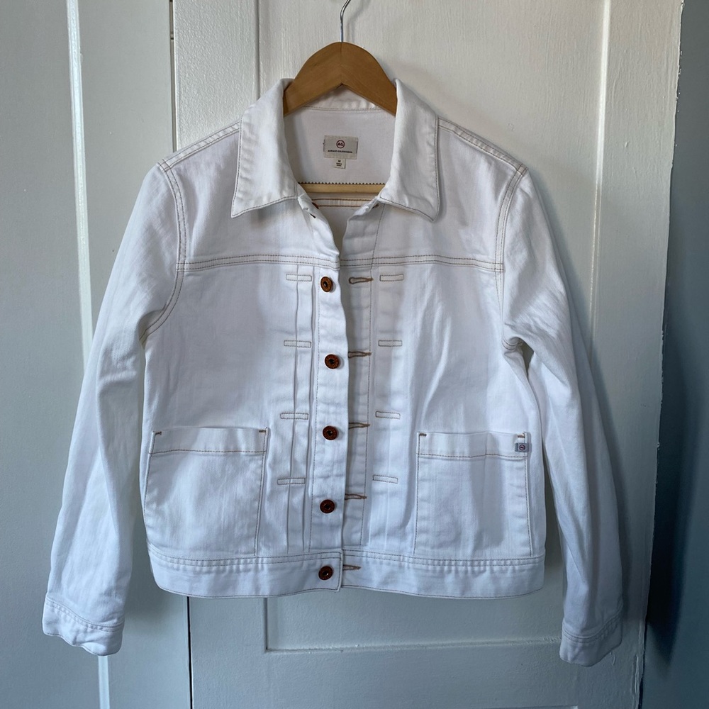 Adriano Goldschmied Eliette women’s Bare white denim jacket size medium